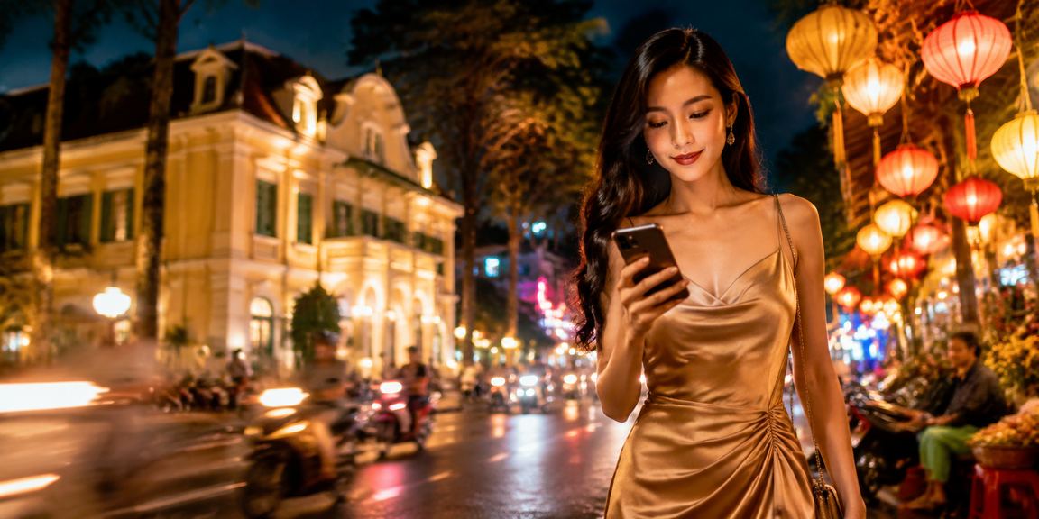 Chợ đêm Đà Lạt minh họa trải nghiệm casino di động vào buổi tối